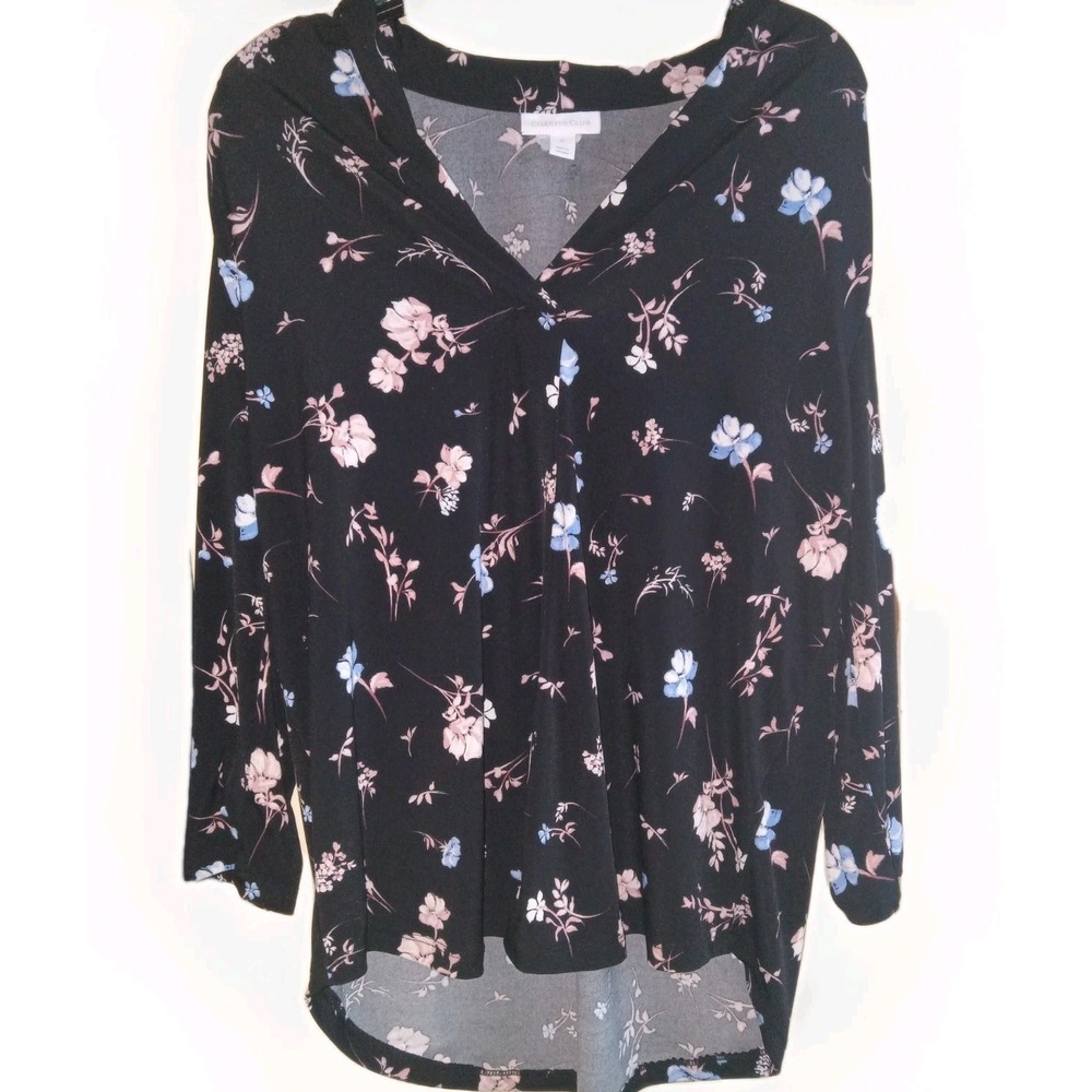 Charter Club Women's Blouse Sz PL Petite Large Floral Career Office Romantic